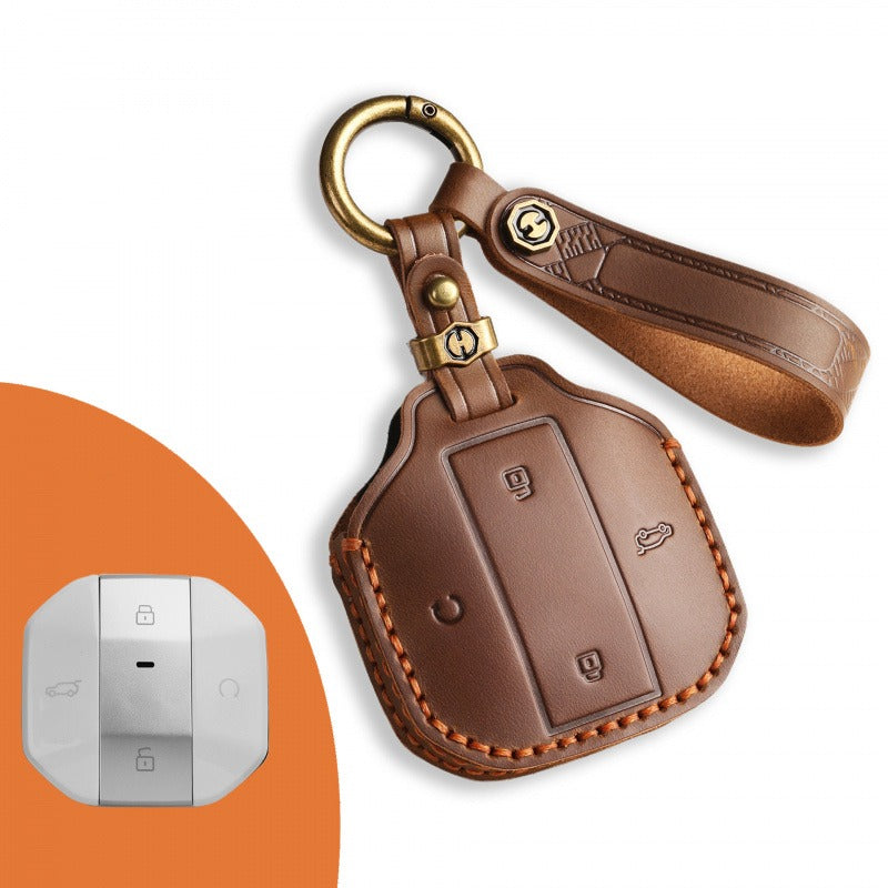 Jetour Traveler Handmade Leather Key Case(#JE110) - Brown