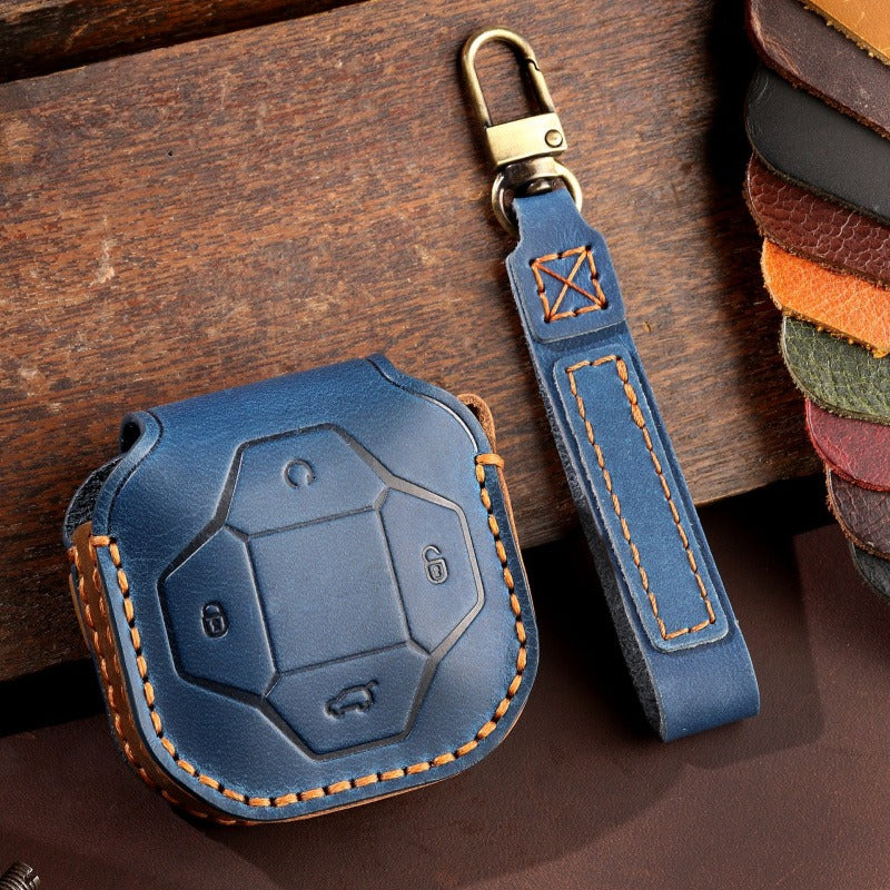 Jetour Traveler Leather Key Case(#CY80) - Blue