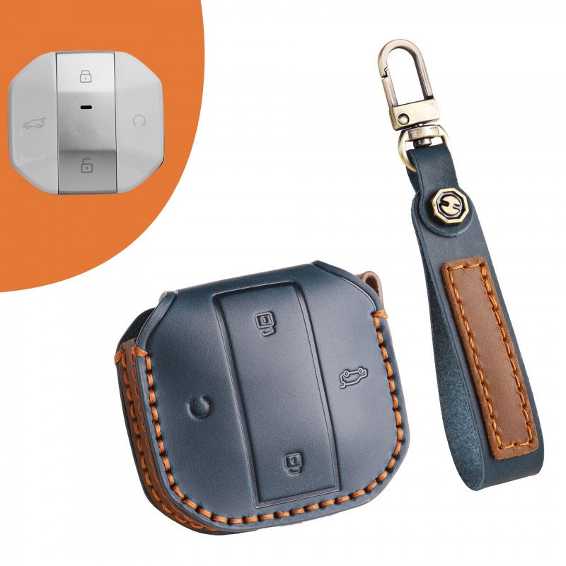 Jetour Traveler T2 PRO Leather Key Case(#CY85) - Blue