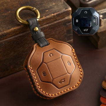 Jetour Traveler Traverse Discovery PRO Leather Key Case(#CY90) - Brown
