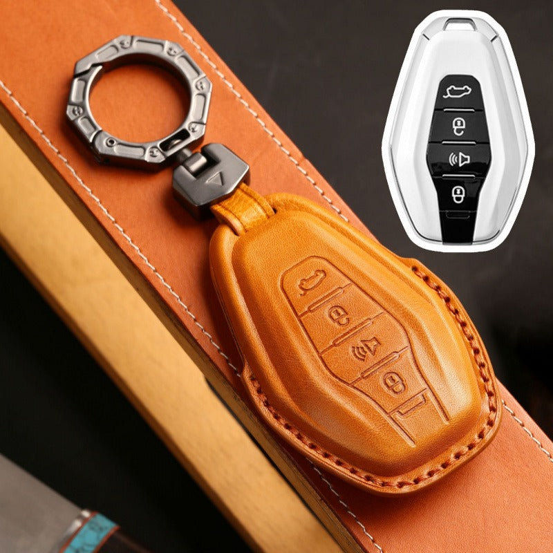 Jetour X70 Plus X90S X95 Wujie PRO Leather Key Case(#CY88) - Yellow
