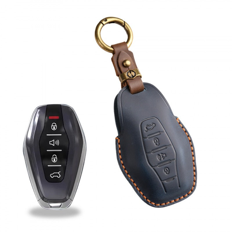 Jetour X90 X95 X70 Pro X70M Leather Key Case（#JE93) - Blue