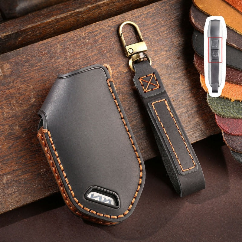 KIA Handmade Genuine Leather Key Case(KA230) - Key-6 / Black