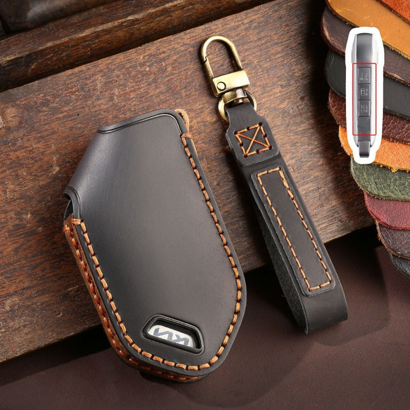 KIA Handmade Genuine Leather Key Case(KA230) - Key-7 / Black