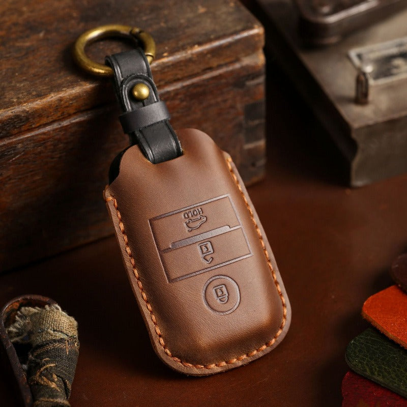 Kia K3/ K4/ K5/ KX3/ KX5 Crazy Horse Leather Key Case(#KA234)