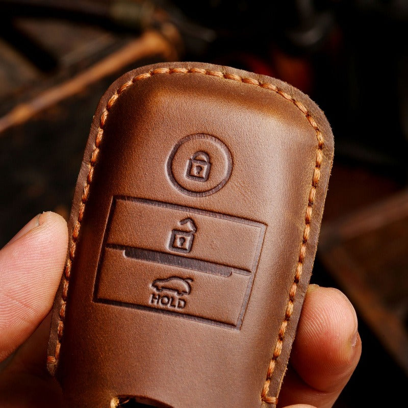 Kia K3/ K4/ K5/ KX3/ KX5 Crazy Horse Leather Key Case(#KA234)