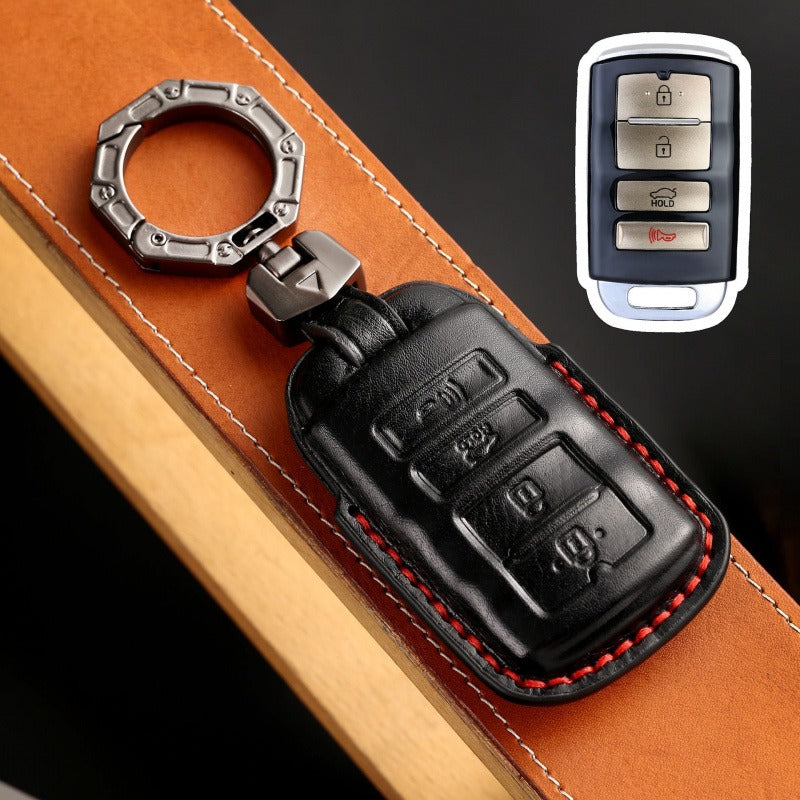 KIA K9 3D Molded Leather Key Case(#KA225) - Black