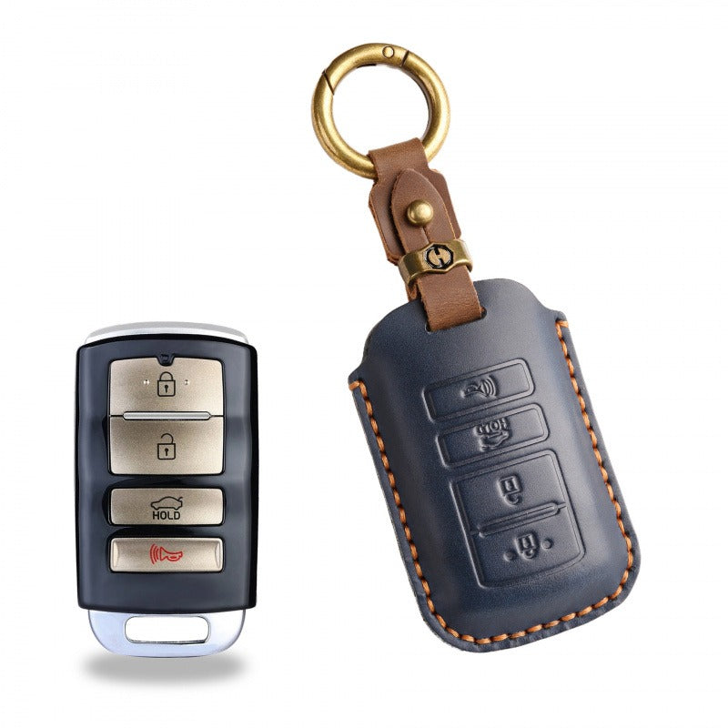 KIA K9 Genuine Leather Key Case(#KA221) - Blue