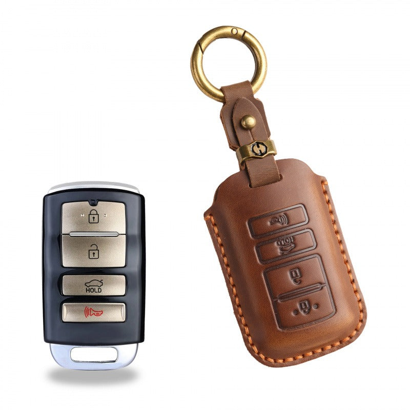 KIA K9 Genuine Leather Key Case(#KA221) - Brown