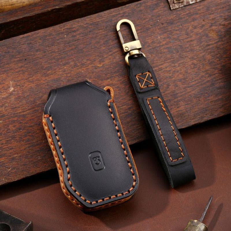 KIA Sorento / Seltos / K5 Handmade Leather Key Case(KA228) - Brown