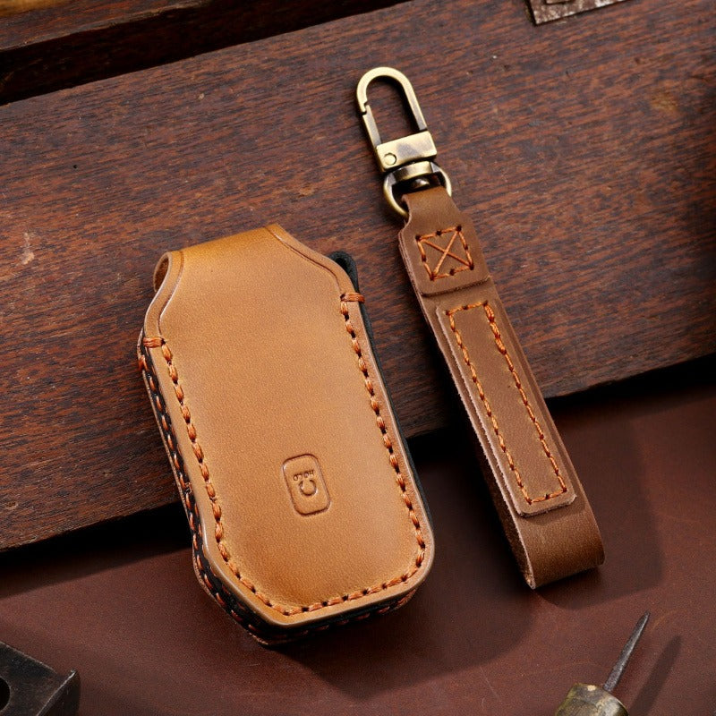 KIA Sorento / Seltos / K5 Handmade Leather Key Case(KA228) - Brown