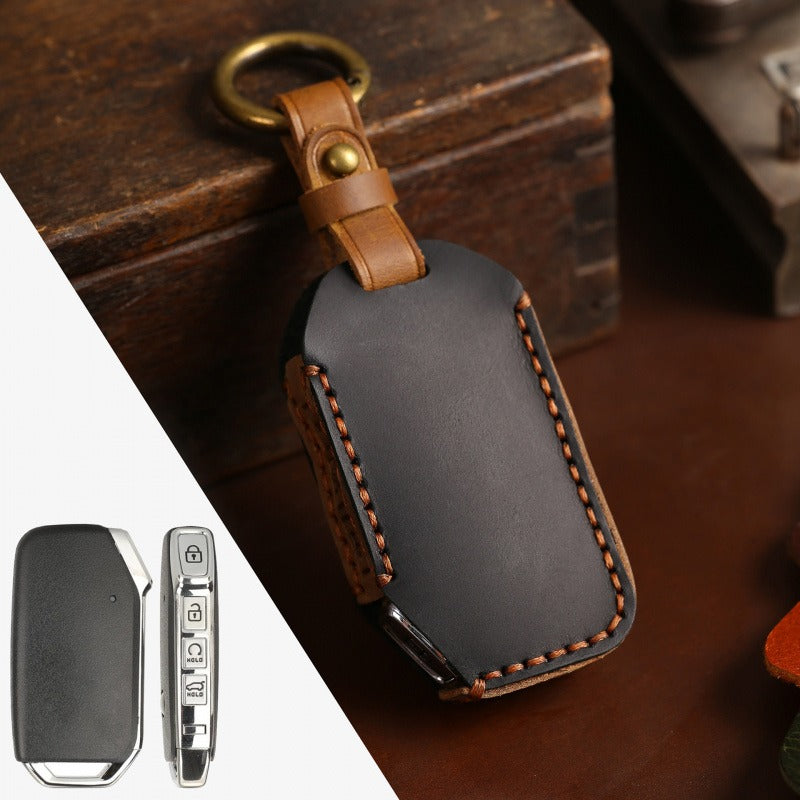 Kia Sportage Leather Key Case(#KA220) - Black
