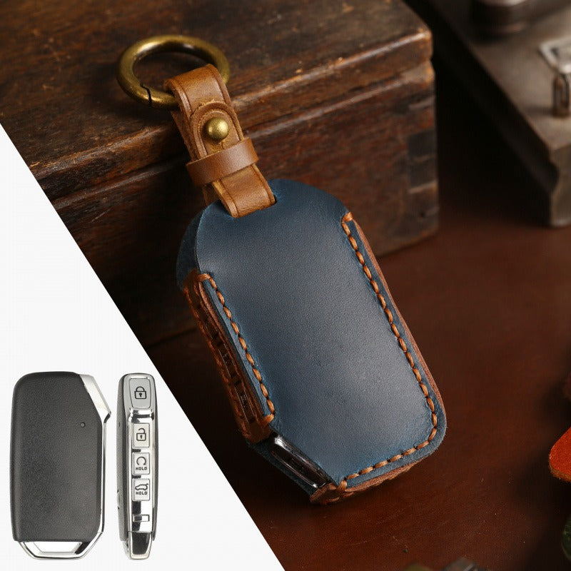 Kia Sportage Leather Key Case(#KA220) - Blue