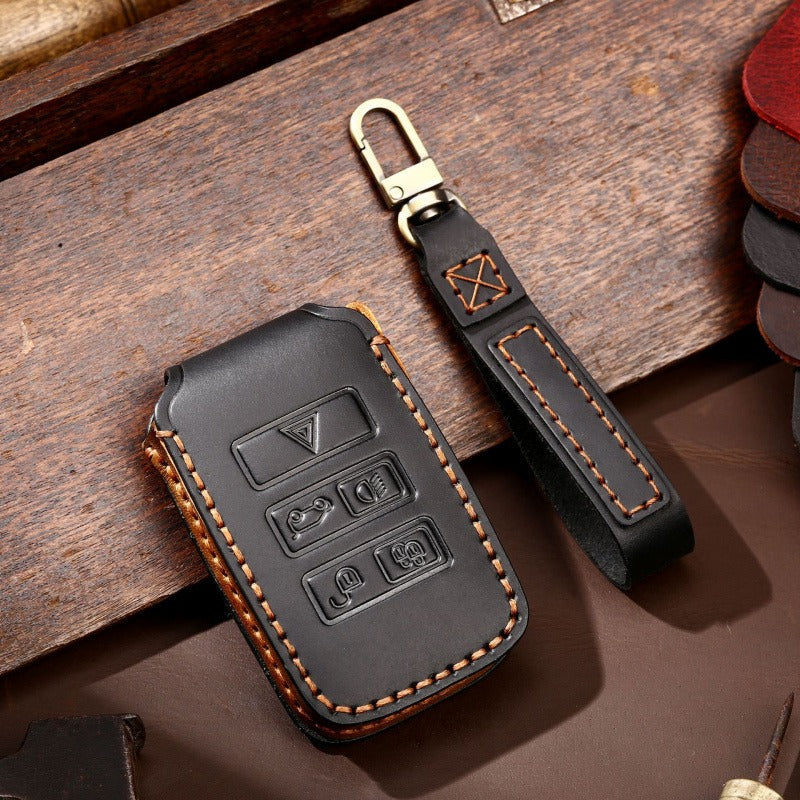Land Rover Handmade Leather Key Case（#LR285） - Type-A / Brown