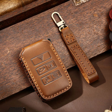 Land Rover Handmade Leather Key Case（#LR285） - Type-A / Brown