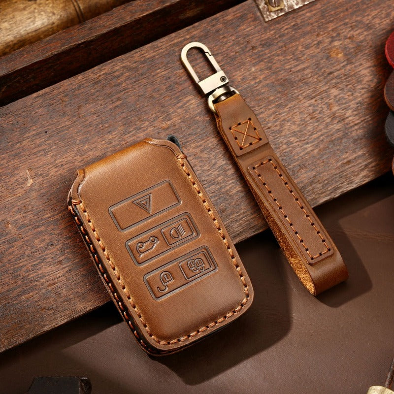 Land Rover Handmade Leather Key Case（#LR285） - Type-A / Brown