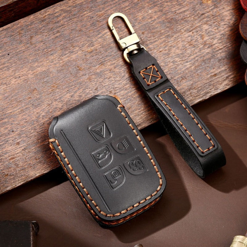 Land Rover Handmade Leather Key Case（#LR285） - Type-B / Black