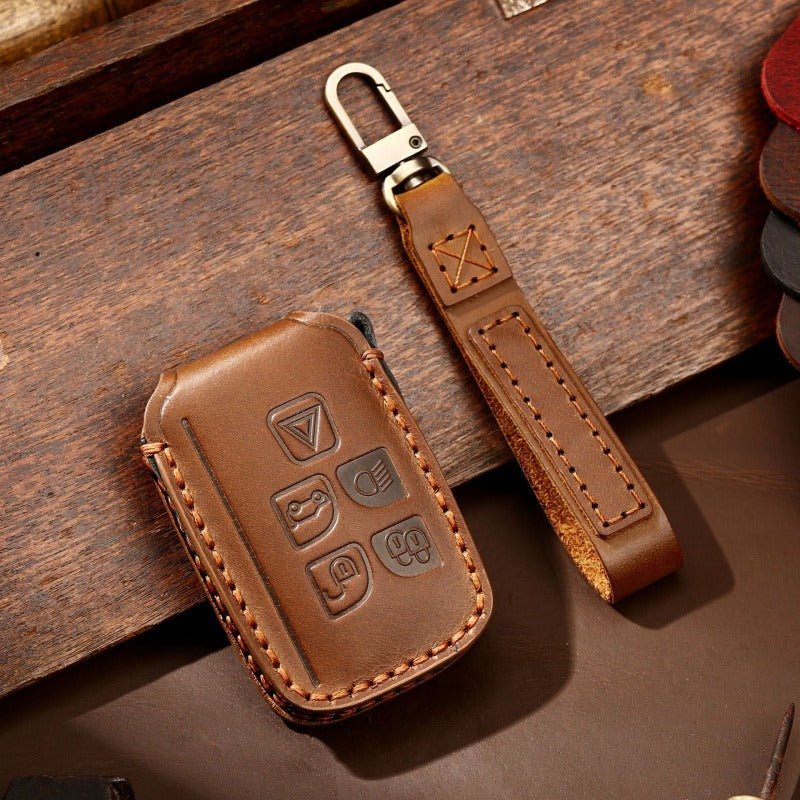 Land Rover Handmade Leather Key Case（#LR285） - Type-B / Brown