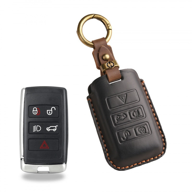 Land Rover Leather Key Case Range Rover Discovery (#LA28) - Black