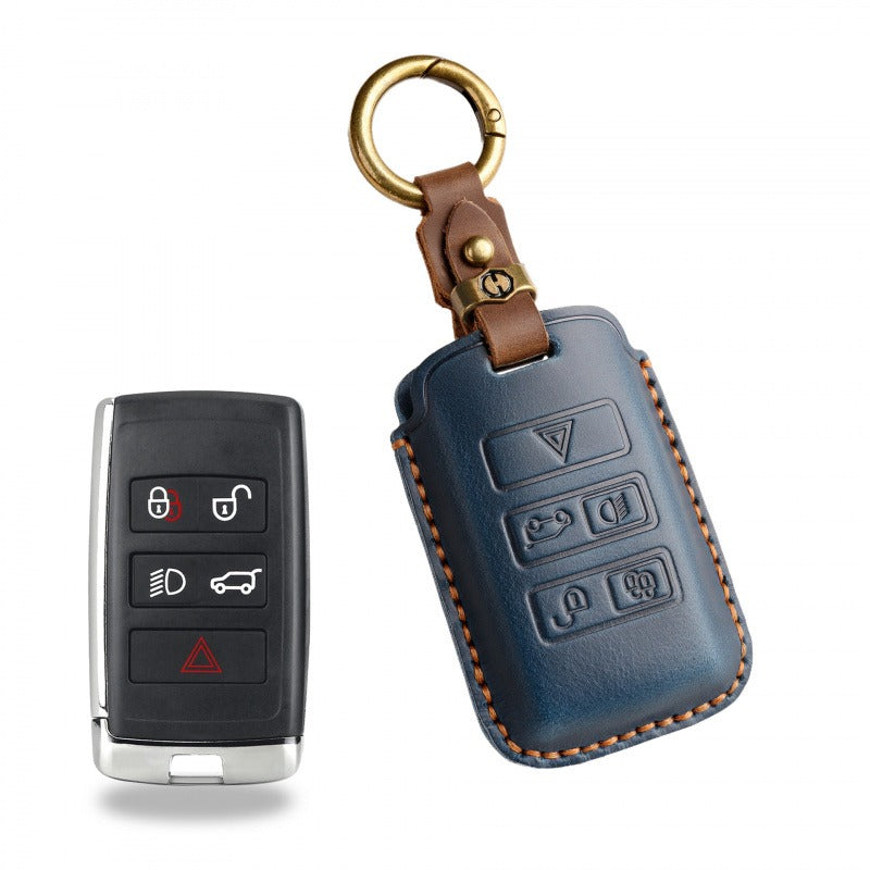 Land Rover Leather Key Case Range Rover Discovery (#LA28) - Blue