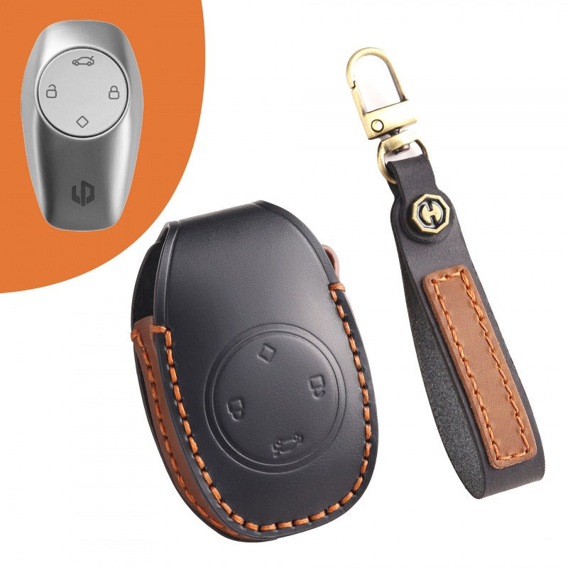 Leapmotor T03 C11 C01 S01 Leather Key Case(#LE283) - Brown