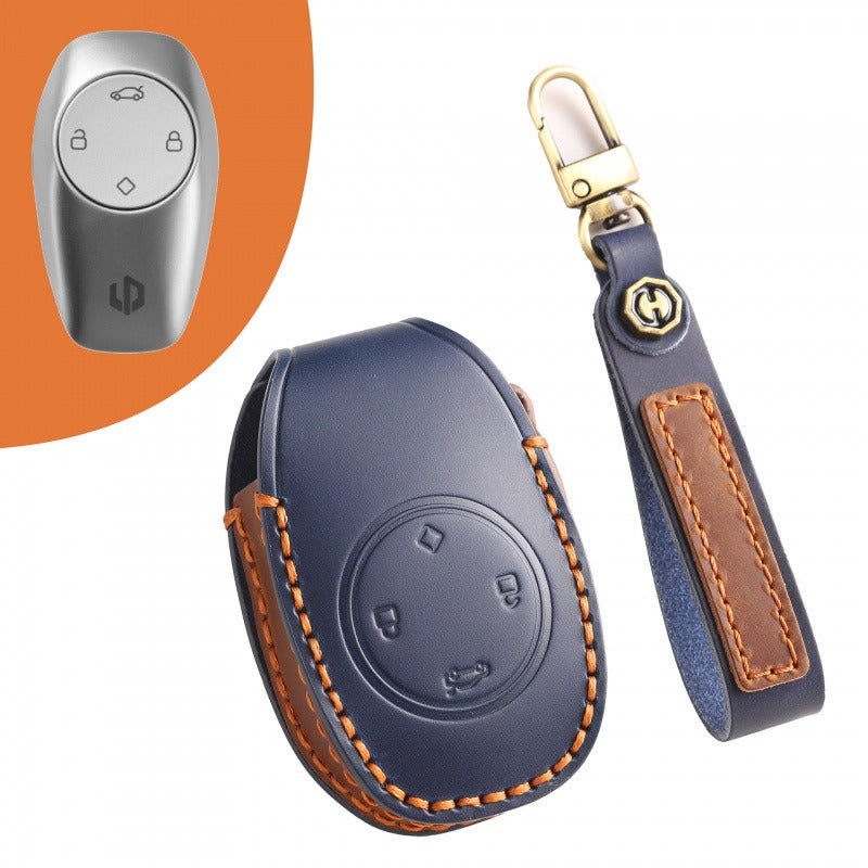 Leapmotor T03 C11 C01 S01 Leather Key Case(#LE283) - Blue