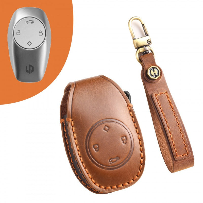 Leapmotor T03 C11 C01 S01 Leather Key Case(#LE283) - Brown
