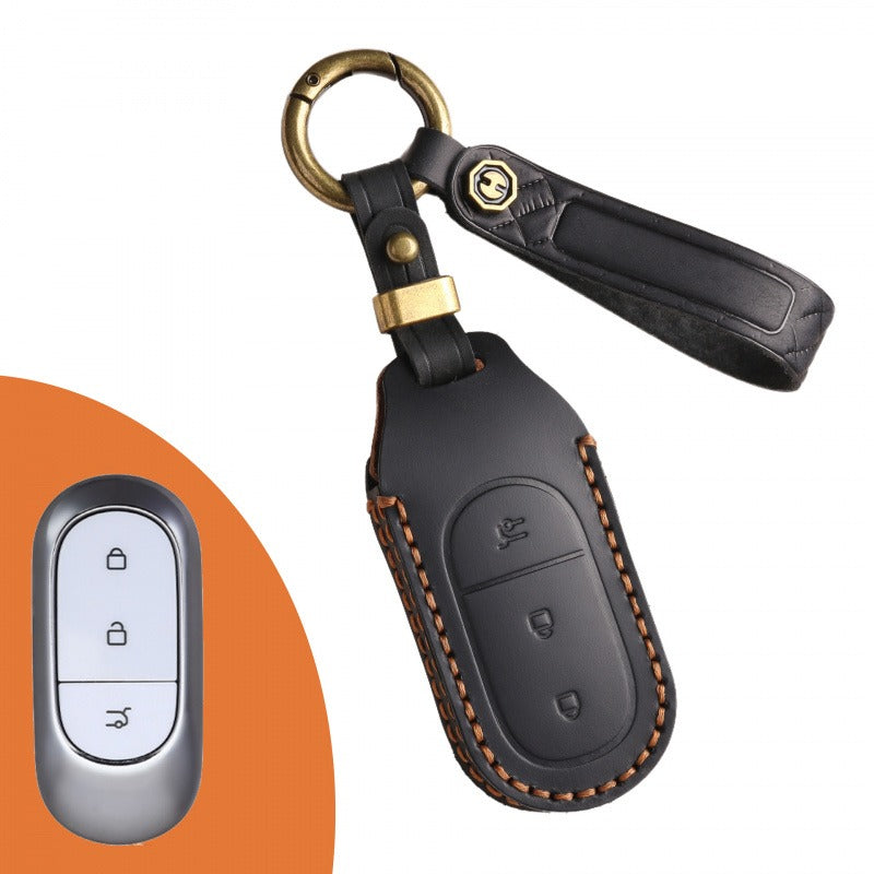 Leapmotor T03 C11 S01 C01 Leather Key Case(#LE131) - Black