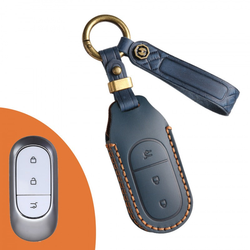 Leapmotor T03 C11 S01 C01 Leather Key Case(#LE131) - Blue