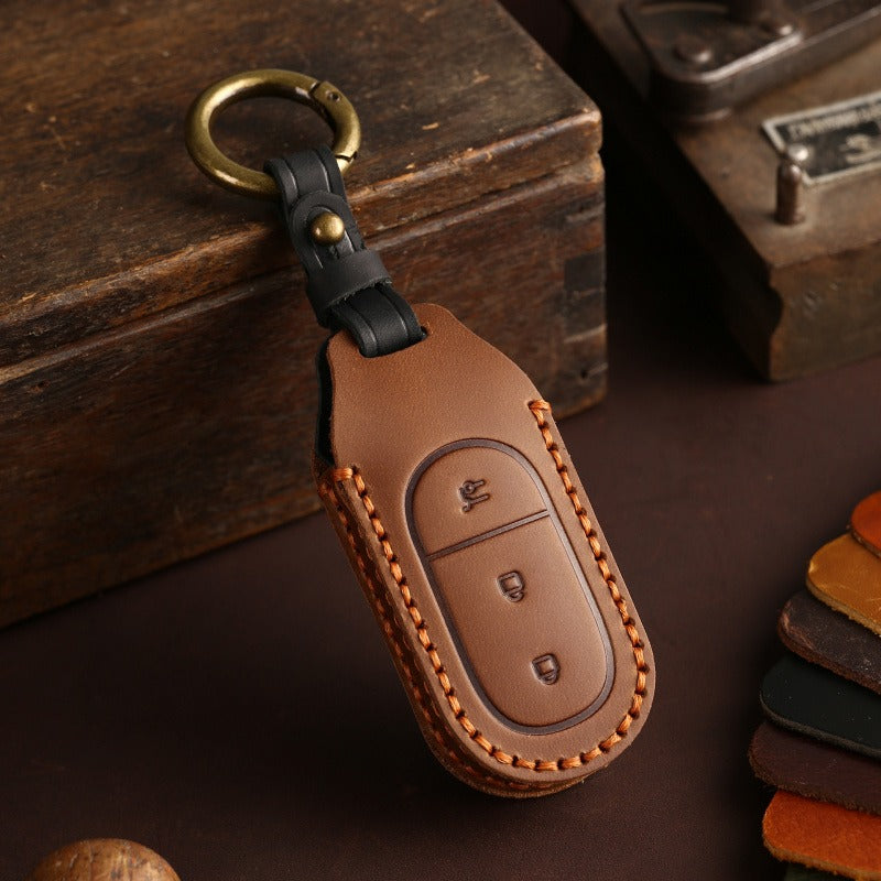 Leapmotor T03 C11 S01 C01 Leather Key Case(#LE36) - Brown