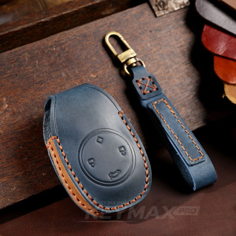 Leapmotor T03 S01 C11 Handmade Leather Key Case(#LE130) - Blue