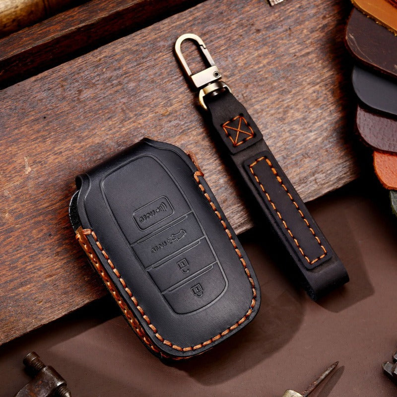 Leather Key Case for Toyota Sienna & Tundra (#TA04) - G-4-key / Black