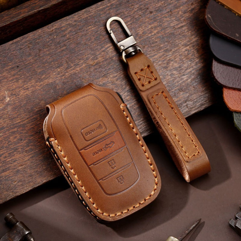 Leather Key Case for Toyota Sienna & Tundra (#TA04) - G-4-key / Brown