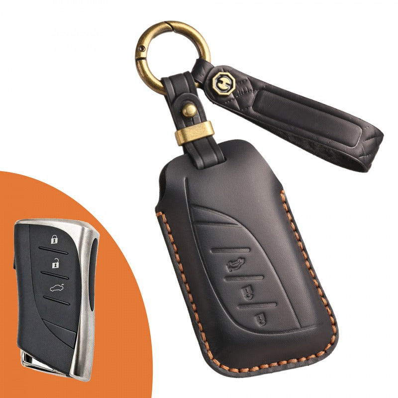 Lexus Handmade Vintage Leather Key Case(LE#323) - Black