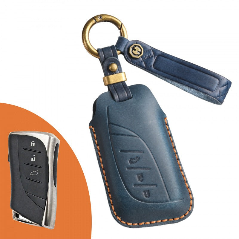 Lexus Handmade Vintage Leather Key Case(LE#323) - Blue