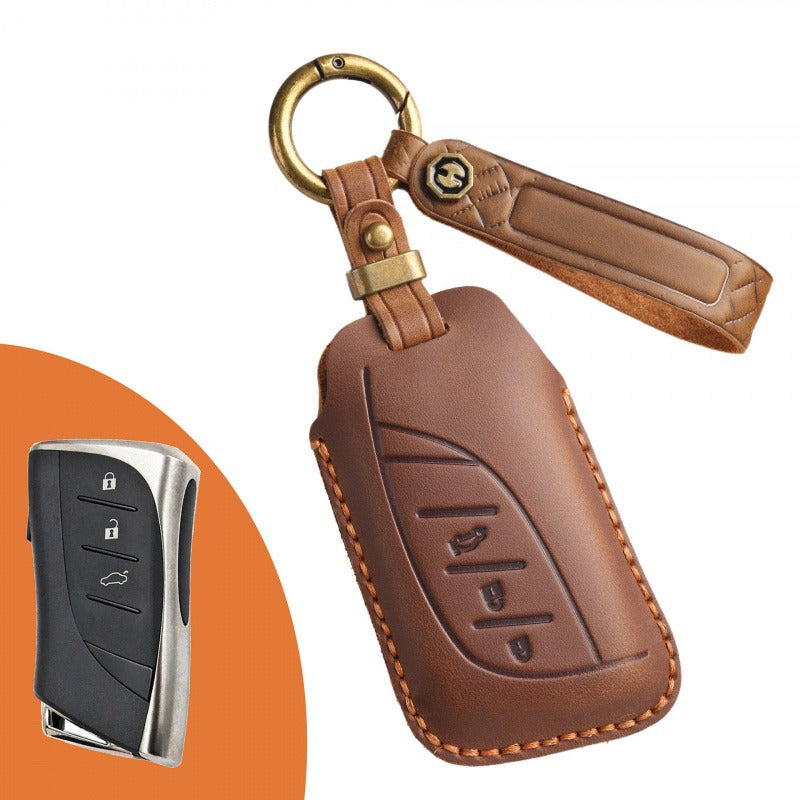 Lexus Handmade Vintage Leather Key Case(LE#323) - Brown