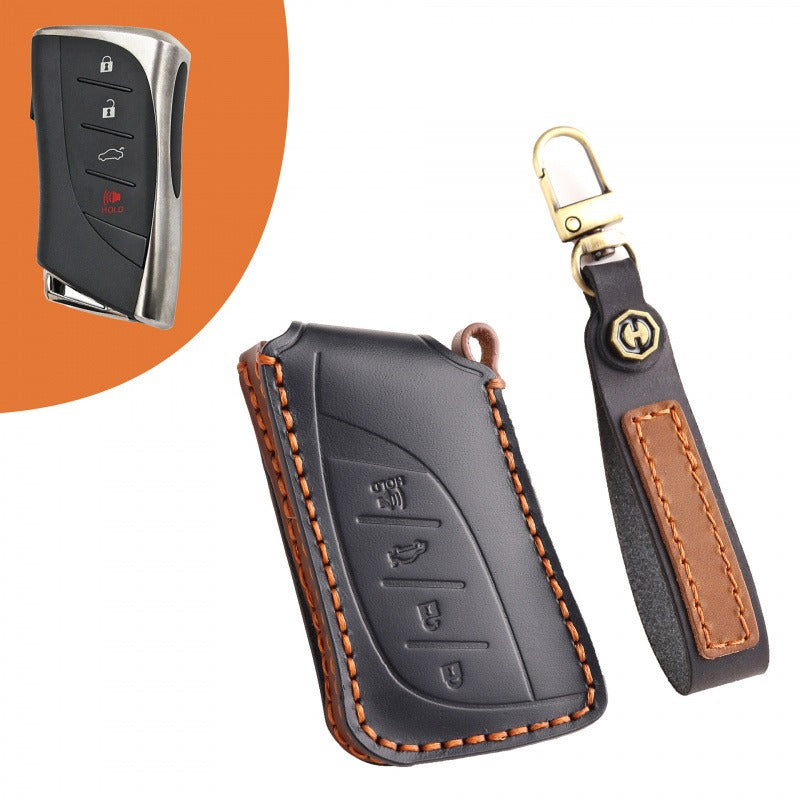 Lexus LM350h LM500h Leather Key Case(#LE327) - Key-4 / Black