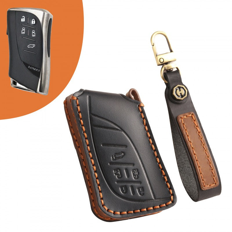Lexus LM350h LM500h Leather Key Case(#LE327) - Key-5 / Black
