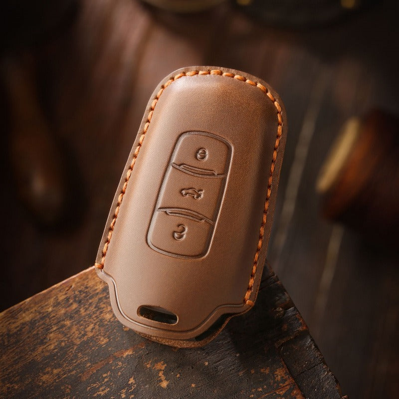 Old Geely Handmade Leather Key Case(#ge50)