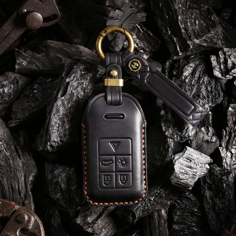 Old Volvo Handmade Leather Key Case(#V137)