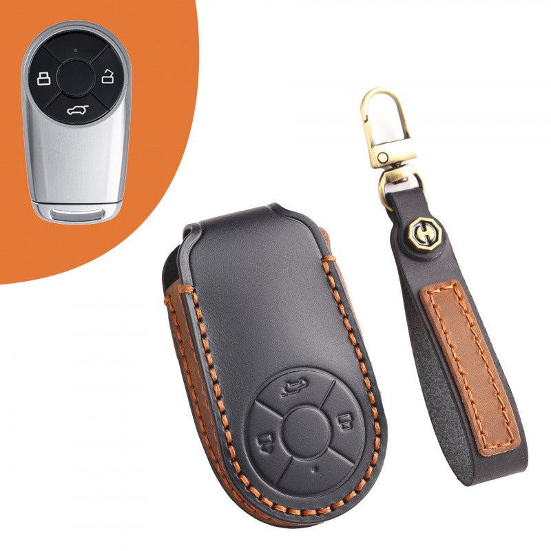 ORA Good Cat GT R1 R2 Leather Key Case(#GW62) - Black