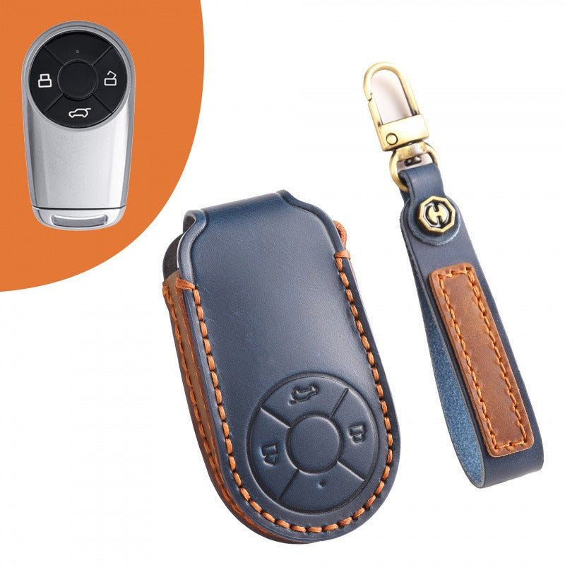 ORA Good Cat GT R1 R2 Leather Key Case(#GW62) - Blue
