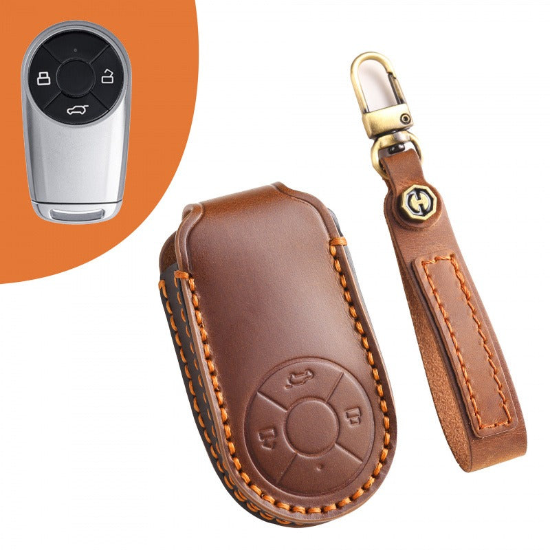 ORA Good Cat GT R1 R2 Leather Key Case(#GW62) - Brown