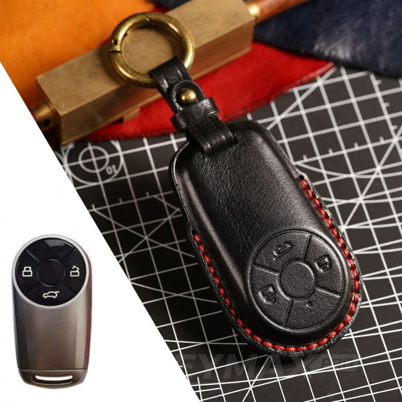 ORA Good Cat Leather Key Case(OR119) - Black