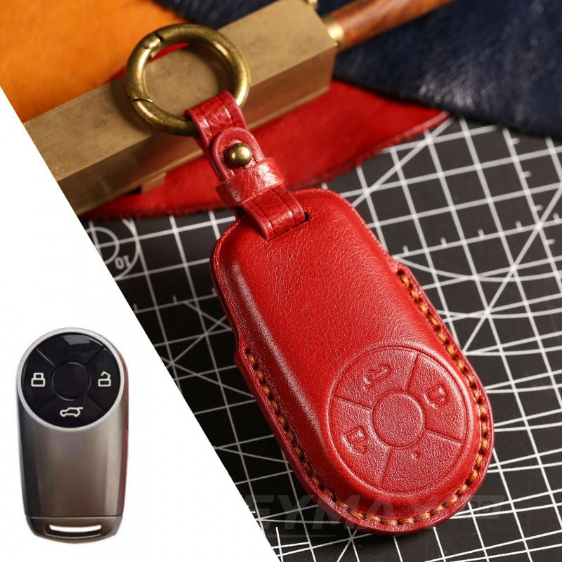ORA Good Cat Leather Key Case(OR119) - Red