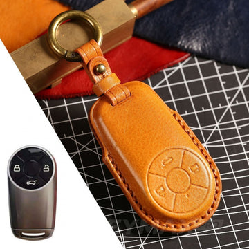 ORA Good Cat Leather Key Case(OR119) - Yellow