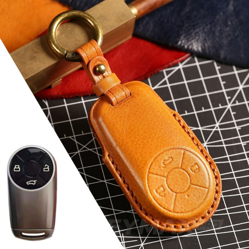 ORA Good Cat Leather Key Case(OR119) - Yellow