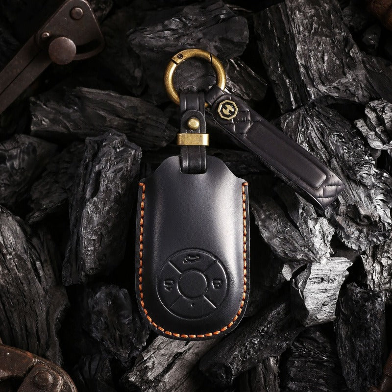ORA Good Cat Retro Leather Key Case Genuine Cowhide Cove(#OR127)