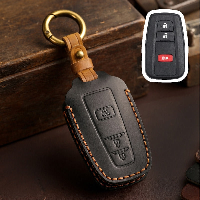 Toyota Camry Avalon Leather Key Case(#TA01) - (2 + 1)-key / Black
