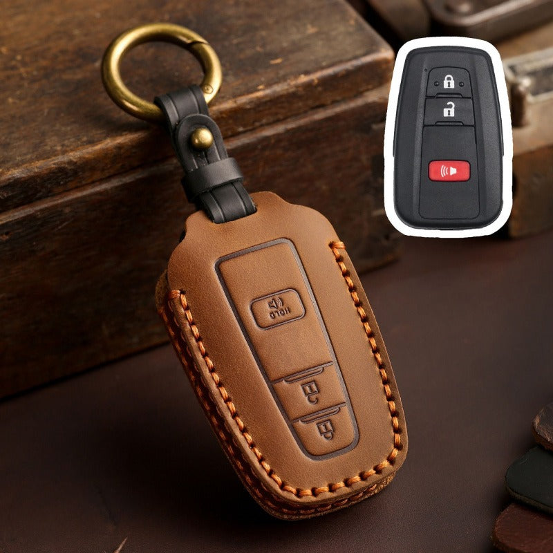 Toyota Camry Avalon Leather Key Case(#TA01) - (2 + 1)-key / Brown